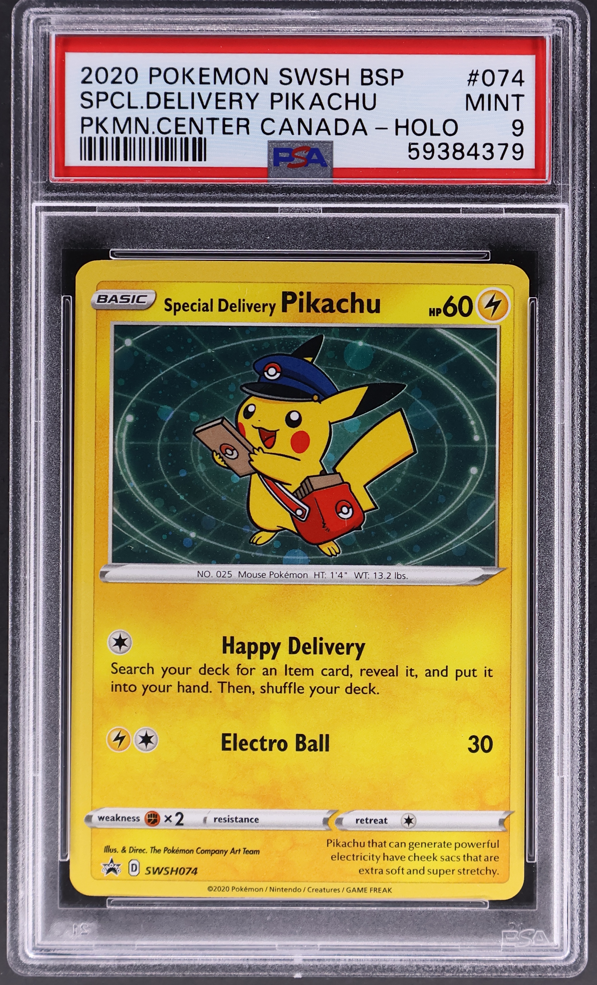 Special Delivery Pikachu-Holo [Pokemon Center Canada]